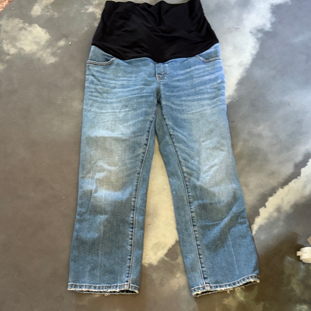 Hatch 30â Maternity High Rise Blue Denim Jeans
